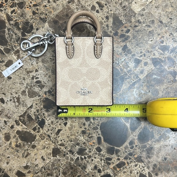 Coach Tan Mini Bag. Keychain/Purse Charm. - Picture 10 of 11